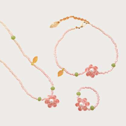 Blooming Whisper Parure Necklace and Ring