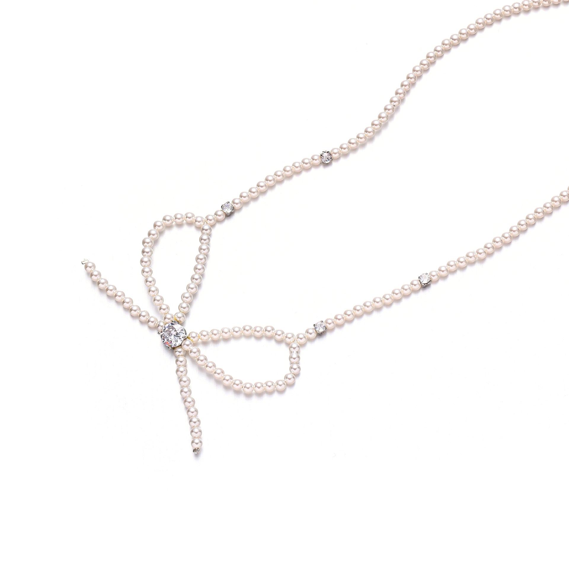 Pearl Bow Necklace