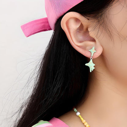 Mint Star Earrings - Steppaws