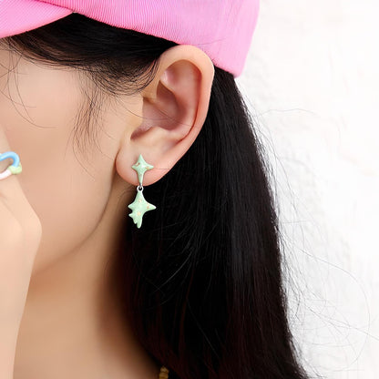 Mint Star Earrings - Steppaws