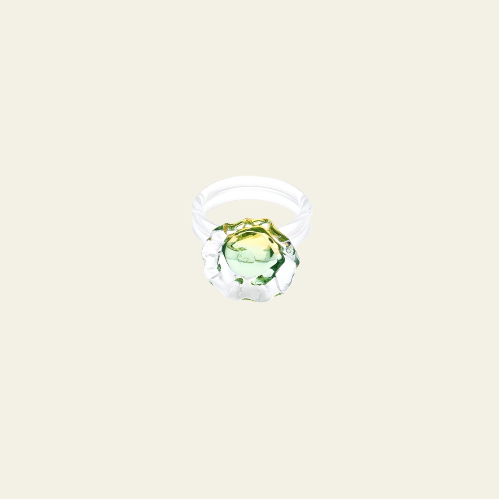 Greenery Glass Ring