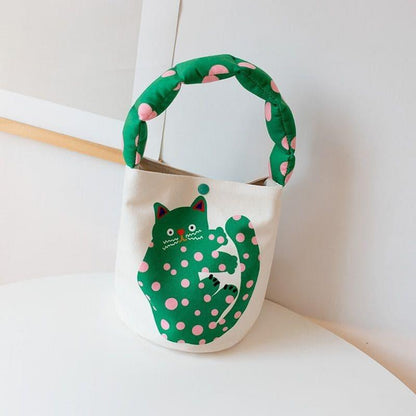 Cute Kitty Print Bucket Bag - Steppaws