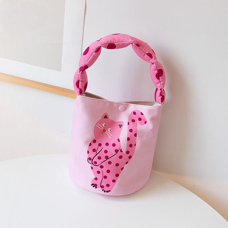 Cute Kitty Print Bucket Bag - Steppaws