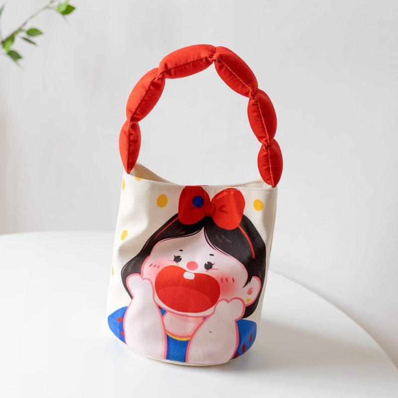 Cartoon Girls Polyester Bucket Bags - Steppaws