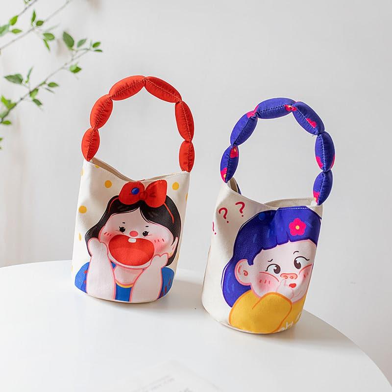 Cartoon Girls Polyester Bucket Bags - Steppaws