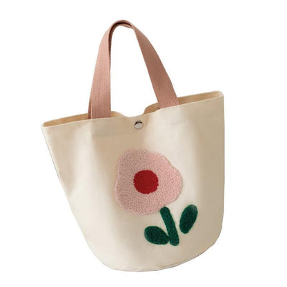 Floral Embroidered Canvas Tote Bag - Steppaws