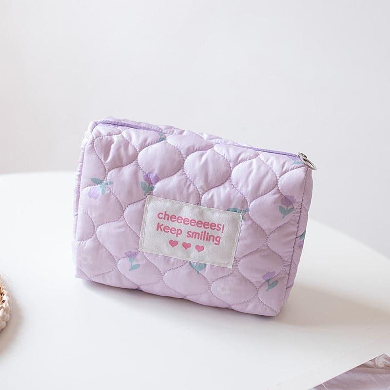 Keep Smiling Waterproof Embroidered Travel Clutch - Steppaws