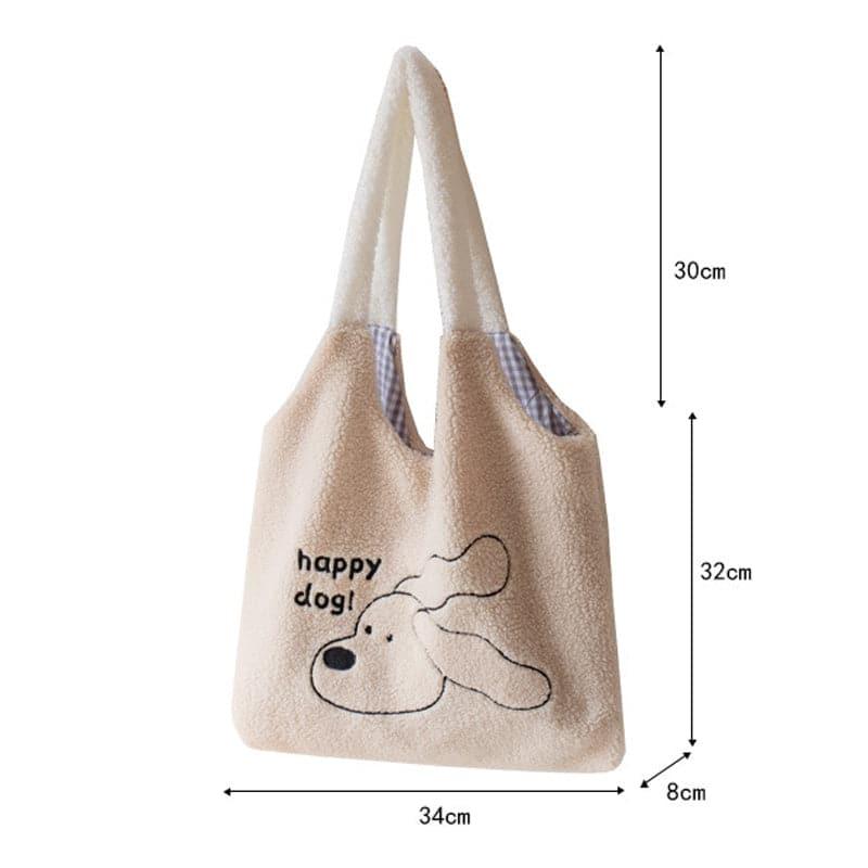 Lamb Plush Cloth Large Capacity Bag - Steppaws