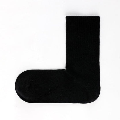 Cotton Right Angle Socks Boneless Socks Solid Color Long Socks - Steppaws