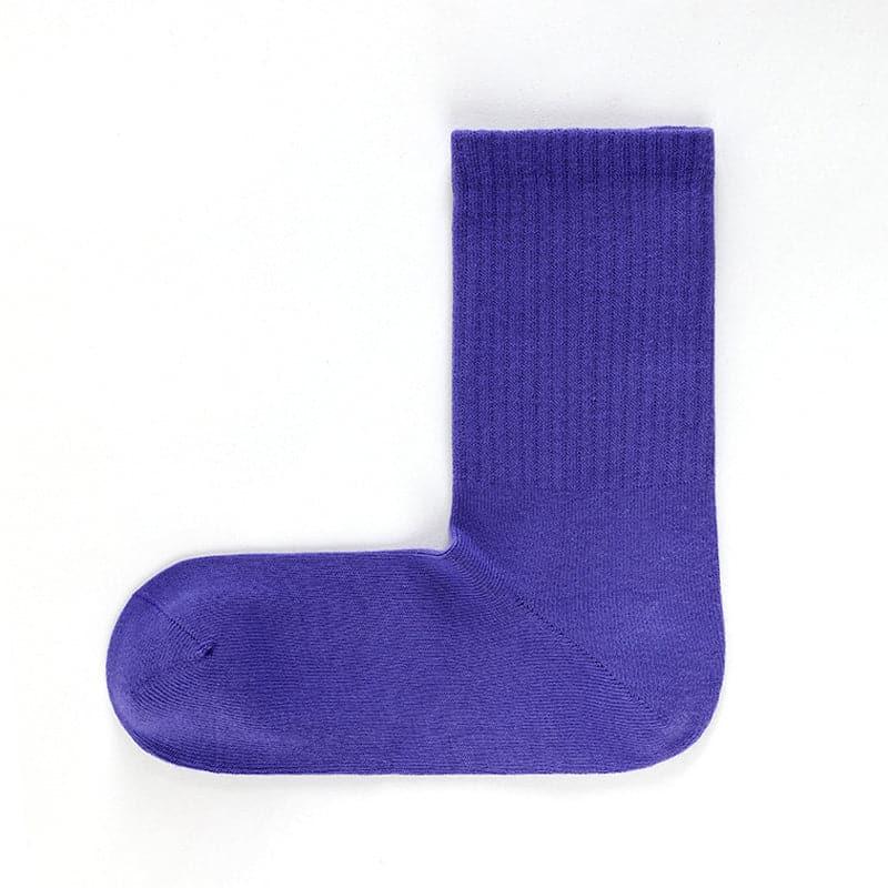 Cotton Right Angle Socks Boneless Socks Solid Color Long Socks - Steppaws