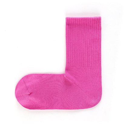 Cotton Right Angle Socks Boneless Socks Solid Color Long Socks - Steppaws