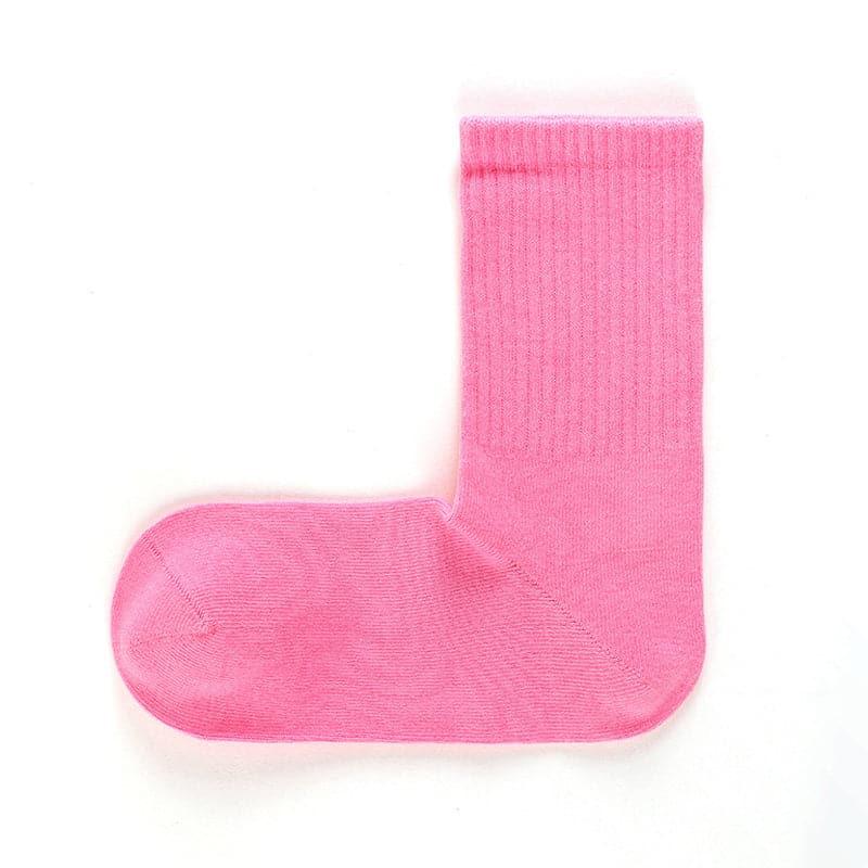 Cotton Right Angle Socks Boneless Socks Solid Color Long Socks - Steppaws