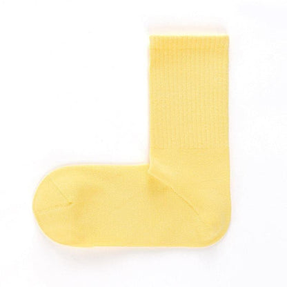 Cotton Right Angle Socks Boneless Socks Solid Color Long Socks - Steppaws