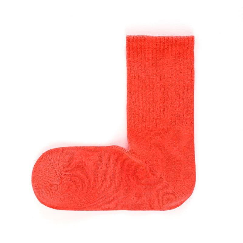 Cotton Right Angle Socks Boneless Socks Solid Color Long Socks - Steppaws