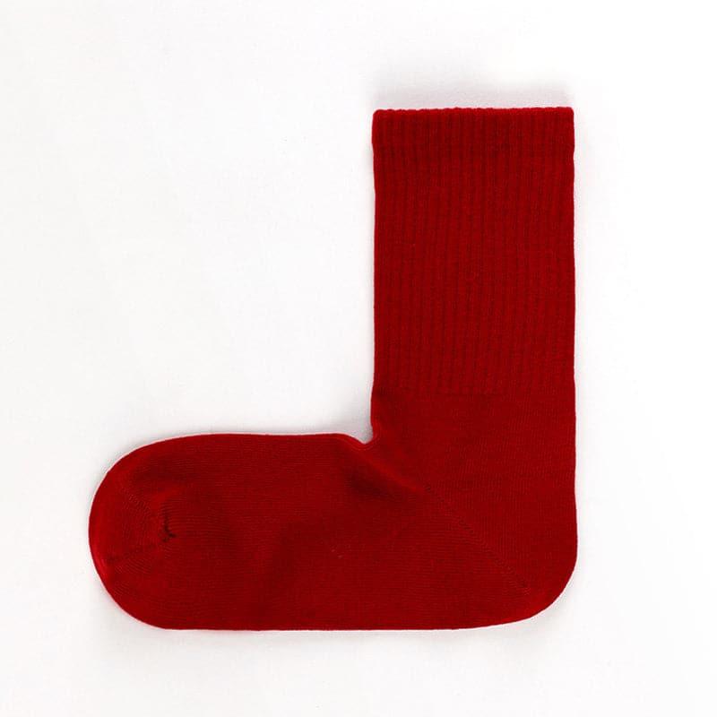 Cotton Right Angle Socks Boneless Socks Solid Color Long Socks - Steppaws