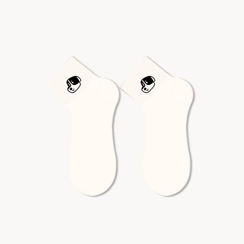 Cartoon Embroidery Cute Icon Summer Socks - Steppaws