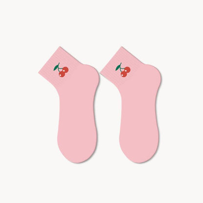 Cartoon Embroidery Cute Icon Summer Socks - Steppaws