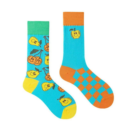 Asymmetric Mandarin Duck Combed Cotton Socks - Steppaws