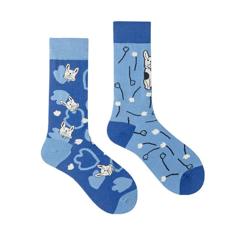 Asymmetric Mandarin Duck Combed Cotton Socks - Steppaws