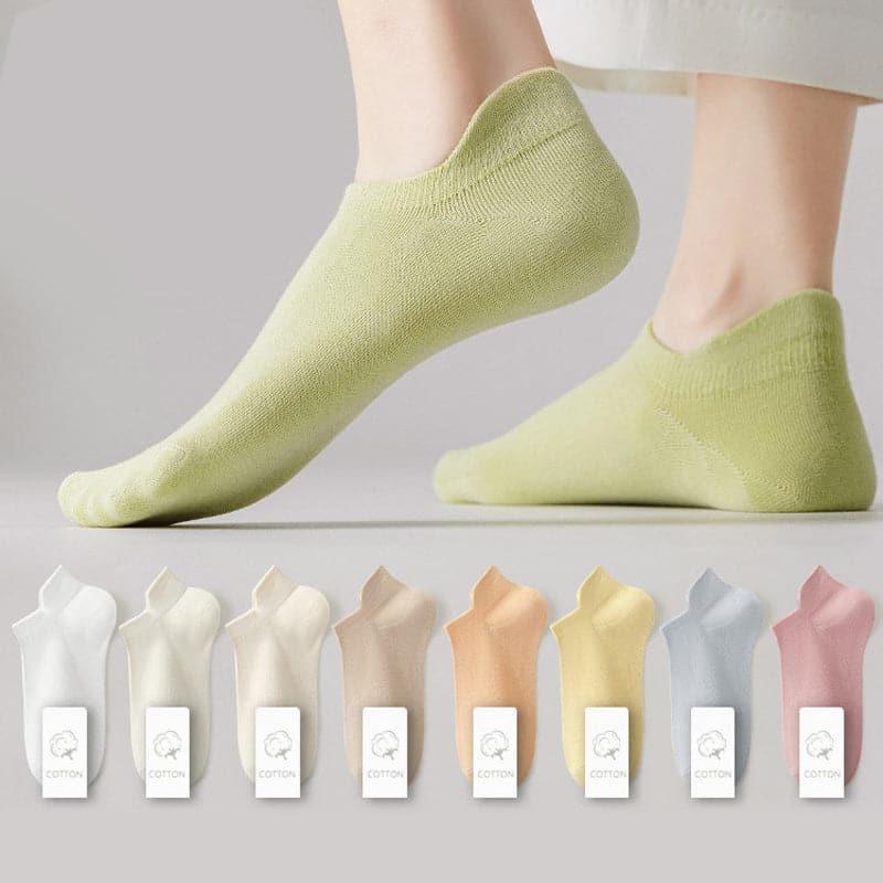 Cotton All Seasons Solid Color Boat Socks - Steppaws