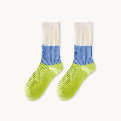 Color Matching Ripped Socks Trend Socks - Steppaws